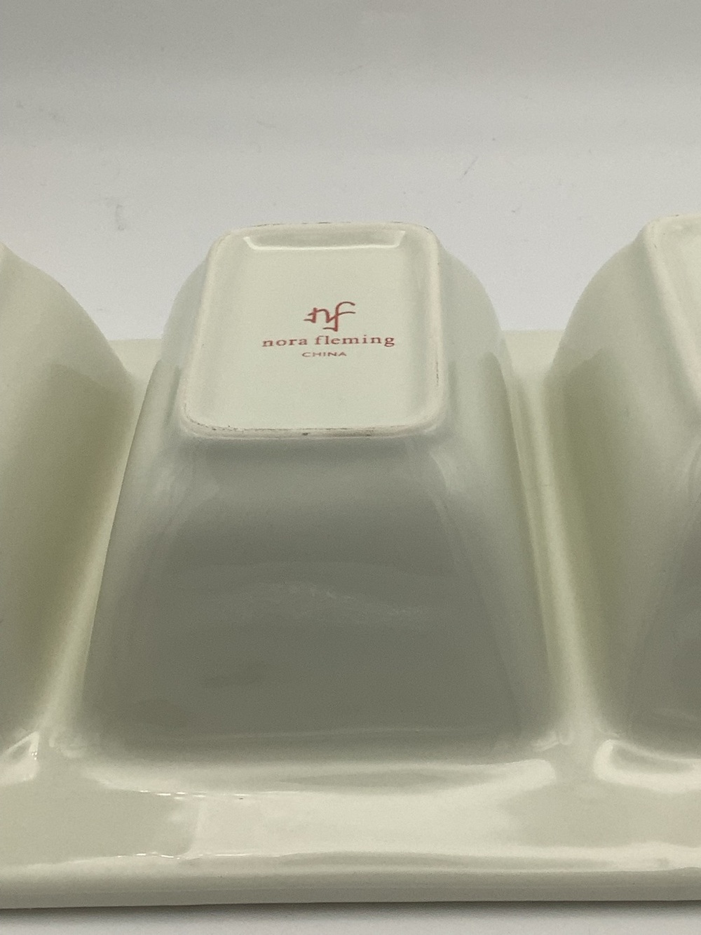 Nora Fleming Swiss Dot Three Section Dish - Picture 8 of 9